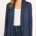 Athleta Luxe Pose Wrap Cardigan Size XS Open Blue Thumb Holes Lagenlook Longline Photo 0