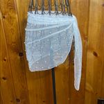 White Sheer Beaded Wrap swim suit cover wedding accessories summer bachelorette Photo 3