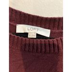 Loft  Women's‎ XL Burgundy Crew Neck Long Sleeve Knit Sweater Casual Pullover Photo 2