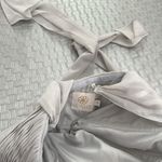 Revelry Strapless Chiffon Gown Sz 4 Light Grey Bridesmaid Formal Dress Gray Photo 13