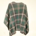 Untuckit Women’s One Size Wool Blend Cape Green Plaid Photo 3