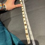 Tory Burch Double Banded Layer Wrap Leather Logo Stud Bracelet Gold Grommet Rivet Hardware Photo 5