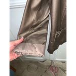 B Collection Women's Bronze Metallic Leather Blazer Jacket XL Lapel Collar‎ Gold Photo 5