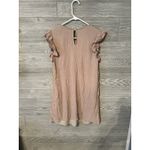 Savanna jane tan Aztec embroidered ruffle cap sleeve mini Dress‎ Medium Brown Photo 1