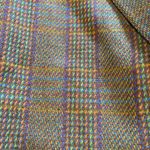 Vintage RARE Find Giorgio Sant’Angelo Tweed Plaid Pure Wool Blazer 12 *Flaw Purple Photo 4