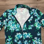 Tommy Bahama  Long Sleeve‎ Thumbhole Full Zip Pocket Golf Jacket Teal Floral XS Photo 7
