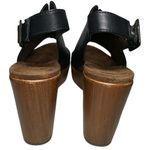 White Mountain  Footbeds Women’s Size 9.5 Black Brown Alfie Platform Sandals Photo 4