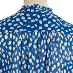 Ba&sh  Size 4  Top Blouse Long Sleeve Ruffle Blue White Photo 6