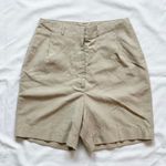 Hunter  Vintage Tan Khaki High Rise Pleated Shorts Womens 6 Photo 0