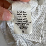 Beyond Yoga strappy low back Tank Top, M, White/Gray stripe Photo 4