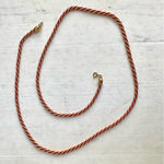 Trifari Vintage gold tone red twisted rope necklace Photo 2