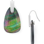 Kendra Scott  Womens Marty Mother-of-Pearl Drop Earrings Silver Black OS NWT‎ Photo 0