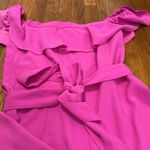 Lilly Pulitzer  Jood off the shoulder Jumpsuit fuchsia pink Barbie vacation 12 Photo 2