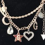 Guess New  layered Charm Necklace Star Moon Hearts Photo 1