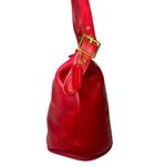 Coach VINTAGE Red Glove Tanned Duffle Sac XL Crossbody Bucket Bag USA 9085 COA Photo 15