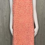 Vintage Rickiy freeman for tj nite lace coral / orange spaghetti strap lace dres Size 12 Photo 7