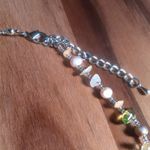Freshwater Pearl and Multi Gemstone Stainless Steel Necklace Photo 4