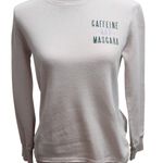 Derek Heart Women's Small S Long Sleeve Graphic Sweatshirt Caffeine and Mascara Photo 0