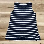 J. Jill Wearables Blue and White Striped Tank Top Women’s Medium Photo 0