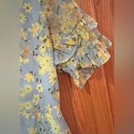 Lost + Wander Blue & Yellow Floral V-Neck Faux Wrap Ruffle Mini Dress Size XS Photo 10