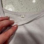 White Scrunch Tank Top Size L Photo 1