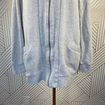 Anthropologie ‎ Pure + Good Zip Sweatshirt Jacket Terry Cotton Gray Size Large Photo 3