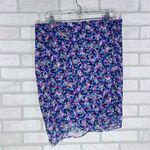 Veronica Beard Spencer Silk Side Ruched Abstract Floral Pencil Skirt Size 16 Photo 5