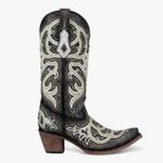 Corral  Leather Green/Gray Embroidered Overlay Western Pull On Boots(Size 8.5) Photo 0