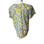 Ann Taylor Lemon Blossom Bobble Petal Sleeve Pure Linen Tee, Sz M Photo 6