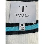 Toula Tank Top XS White Aqua Black Trim Old Money Tennis Golf Preppy NWT Photo 3