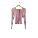 Princess Polly  Pink & White Tie-Dye Long Sleeve Shirt US 2 Photo 3
