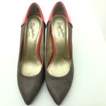 Anthropologie Anthro Seychelles strike a chord gray coral heels career size 7 Photo 2