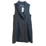 ZARA  Women's Black Tweed Sleeveless Blazer Dress Vest Double Breasted‎ Size M Photo 1