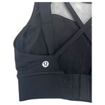 Lululemon Sports Bra Womens 4 Black Breathe In It Bra W2BJRS Athletic Top Gym Photo 3