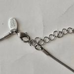 Lia Sophia High Tide Necklace Pendant Silver Square Abalone Mother Pearl Stone Photo 2