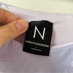 Naked Wardrobe  Faux Leather Croc Mini‎ Skirt Lavender Purple S Photo 3