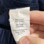 J Crew Factory navy linen blend boardwalk pull on mini shorts 3” inseam size 4 Blue Photo 5