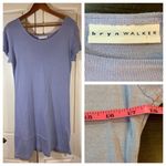 Bryn Walker  Midi Dress Large Blue Short Sleeve Simple Basic Minimalist Lagenlook Photo 1