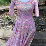 LuLaRoe ✨ Pastel Aztec Floral Print Nicole Dress Photo 0