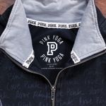 PINK - Victoria's Secret PINK Yoga • black 1/4 zip Victoria's Secret pullover athletic mock neck logo Photo 2