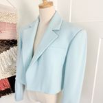 Alice + Olivia  Shan Cropped Blazer Blue Sz 2 NWT Photo 3