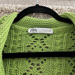ZARA Green Crochet Cardigan Photo 5