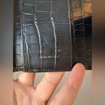 Salvatore Ferragamo Women’s‎ Black Leather Embossed Croc Compact Wallet Photo 9