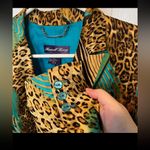 Russell Kemp Jacket Blazer Animal Leopard Print 100% Silk Vintage Size 8 80s Brown Photo 9