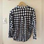 Riders By Lee Vintage Authentic Riders Jeanswear Women’s Flannel L Black White Button-Up Shirt Photo 3