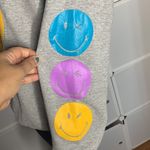 Smiley World Gray Winky Face Pullover Sweatshirt Size Medium Photo 2
