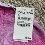 BP  Halter Midi Dress Purple Pink Diagonal Ombre Stripe - Size Small Photo 6