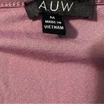 AUW  women's medium purple v-neck blouse Photo 3