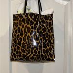 BLOOMINGDALE’S CHEETAH PRINT PATENT LEATHER MINI TOTE BAG PRELOVED Tan Photo 3