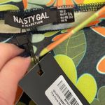 Nasty Gal  70’s Green Yellow And Orange Floral Mesh Flared Pants New With Tags Photo 5